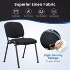 Costway Chaise de bureau visiteur, empilable, pour salle d'attente ou de conférence