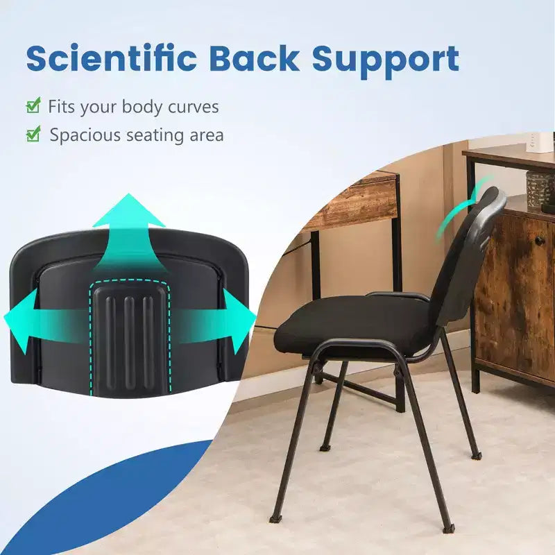 Costway Chaise de bureau visiteur, empilable, pour salle d'attente ou de conférence