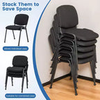 Costway Chaise de bureau visiteur, empilable, pour salle d'attente ou de conférence