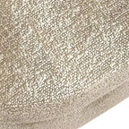 Banc de rangement ovale avec pieds en hévéa, Pouf capitonné moderne - ModernLuxe