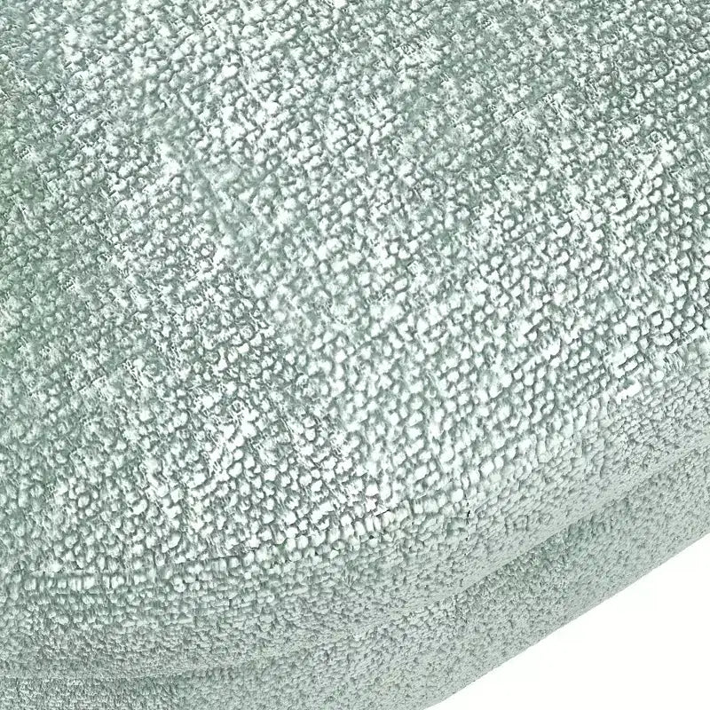 Banc de rangement ovale avec pieds en hévéa, Pouf capitonné moderne - ModernLuxe