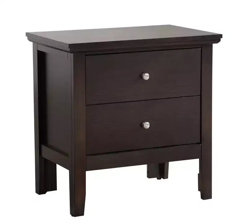 Table de chevet à 2 tiroirs Primo de Passion Furniture (61 cm H x 48 cm L x 39 cm P)