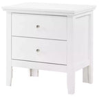 Table de chevet à 2 tiroirs Primo de Passion Furniture (61 cm H x 48 cm L x 39 cm P)