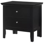 Table de chevet à 2 tiroirs Primo de Passion Furniture (61 cm H x 48 cm L x 39 cm P)