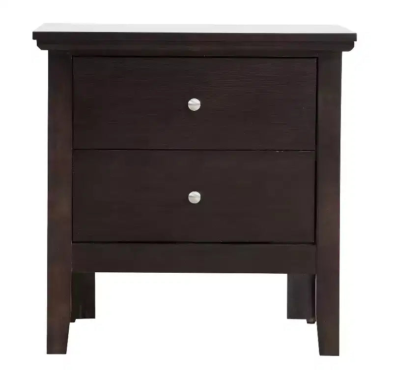 Table de chevet à 2 tiroirs Primo de Passion Furniture (61 cm H x 48 cm L x 39 cm P)