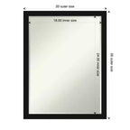 Amanti Art Avon Miroir Mural de Salle de Bain Bisauté, Noir, Étroit, Petit