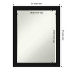 Amanti Art Avon Miroir Mural de Salle de Bain Bisauté, Noir, Étroit, Petit