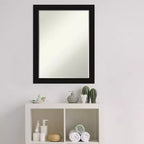 Amanti Art Avon Miroir Mural de Salle de Bain Bisauté, Noir, Étroit, Petit