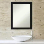 Amanti Art Avon Miroir Mural de Salle de Bain Bisauté, Noir, Étroit, Petit