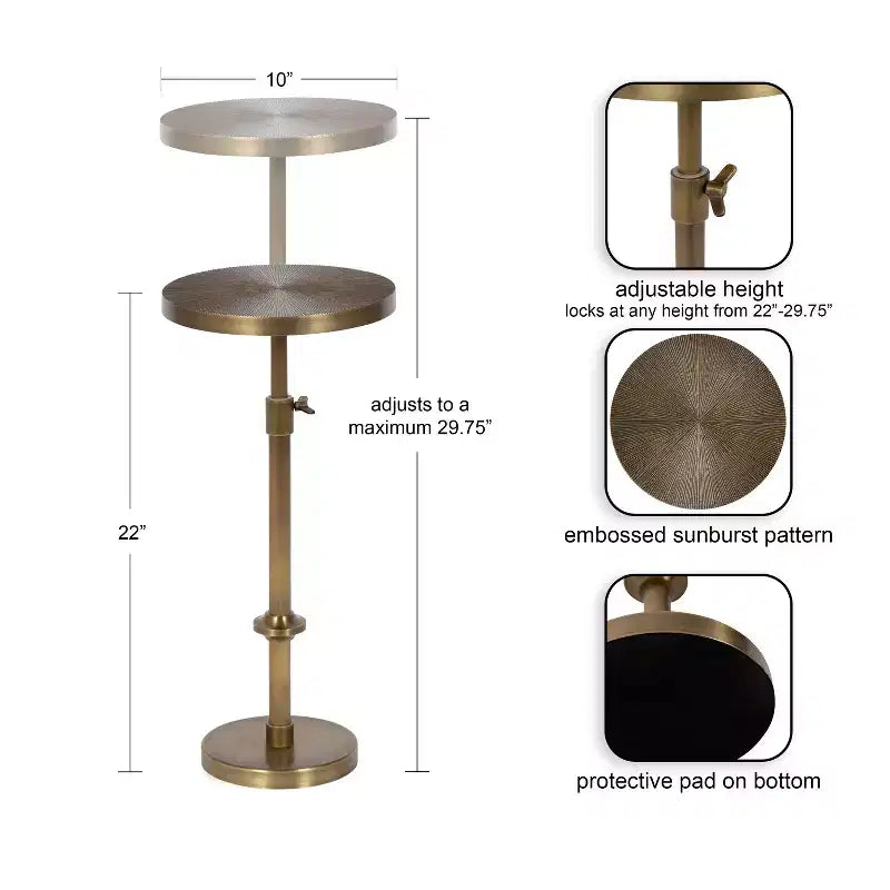 Table et support de plantes en métal Kate and Laurel Engles