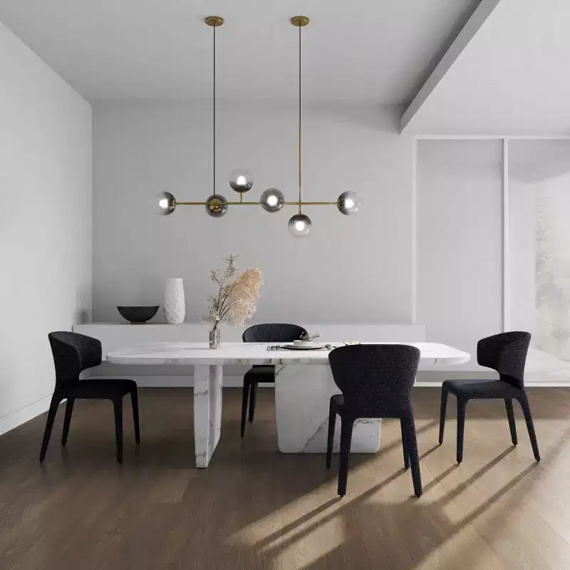 Lot de 4 chaises de salle à manger modernes en tweed tressé Conrad - Manhattan Comfort