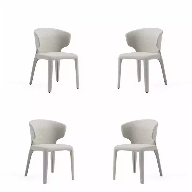 Lot de 4 chaises de salle à manger modernes en tweed tressé Conrad - Manhattan Comfort