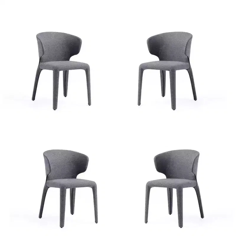 Lot de 4 chaises de salle à manger modernes en tweed tressé Conrad - Manhattan Comfort