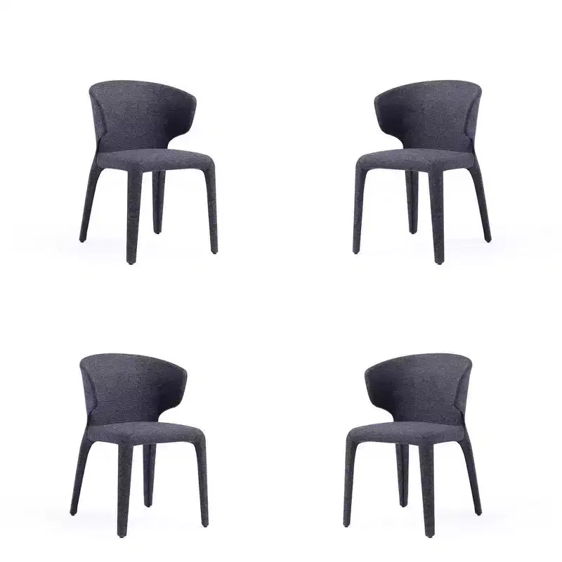 Lot de 4 chaises de salle à manger modernes en tweed tressé Conrad - Manhattan Comfort