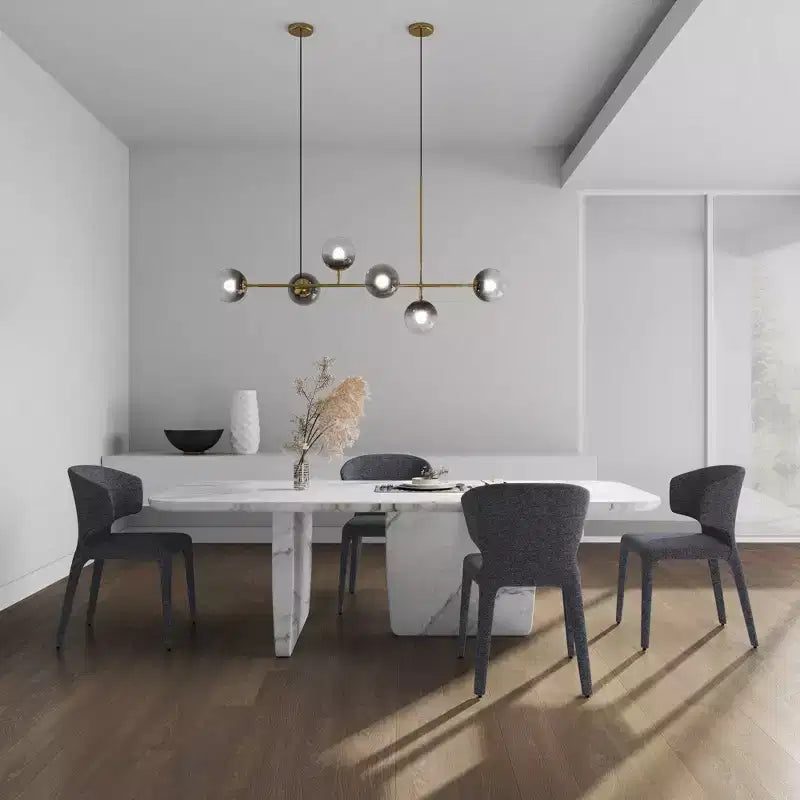 Lot de 4 chaises de salle à manger modernes en tweed tressé Conrad - Manhattan Comfort