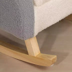 Canapé pour enfants Qaba, Fauteuil à bascule pour tout-petits avec cadre en bois massif, Tissu polaire en fausse fourrure d'agneau pour crèche, maternelle, salle de jeux, chambre à coucher