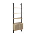 73 3 Tier Rattan Ladder Bookshelf with Storage - Nathan James