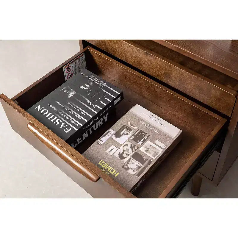 Table de chevet Janet 3 tiroirs avec station de charge | KARAT HOME