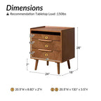 Table de chevet Janet 3 tiroirs avec station de charge | KARAT HOME