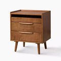 Table de chevet Janet 3 tiroirs avec station de charge | KARAT HOME