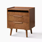 Table de chevet Janet 3 tiroirs avec station de charge | KARAT HOME