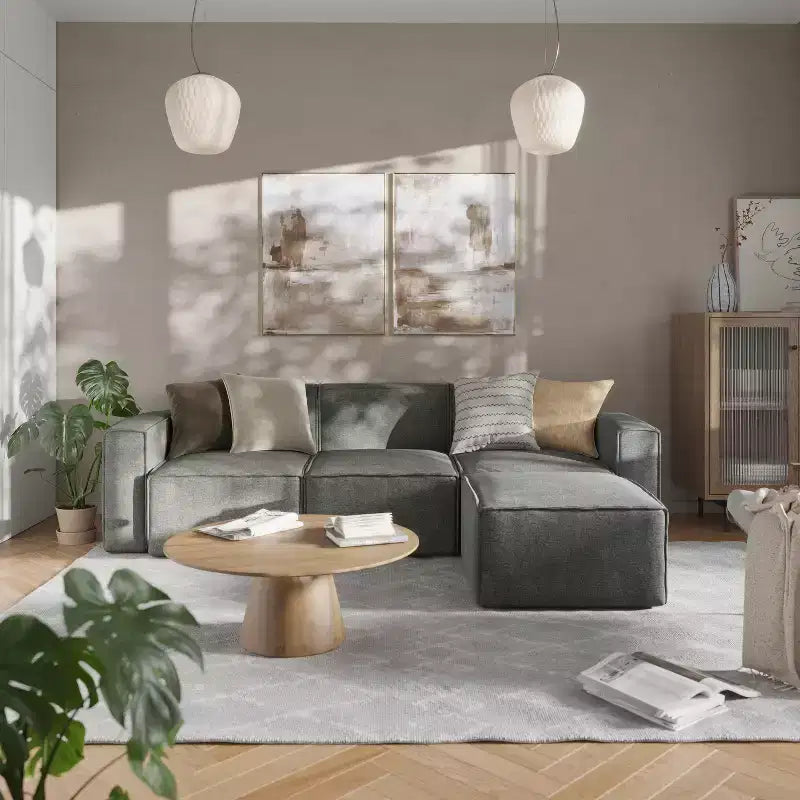 Flash Furniture Bridgetown, Canapé modulaire de luxe, Côté gauche avec accoudoir