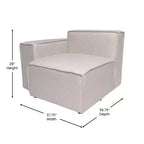 Flash Furniture Bridgetown, Canapé modulaire de luxe, Côté gauche avec accoudoir