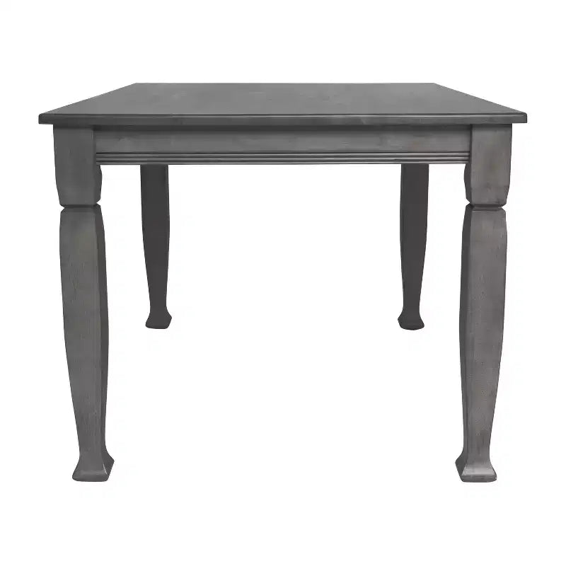 Flash Furniture Grace Table de salle à manger en bois massif avec pieds en bois tournés, Table rectangulaire en bois robuste de qualité commerciale pour 4 personnes