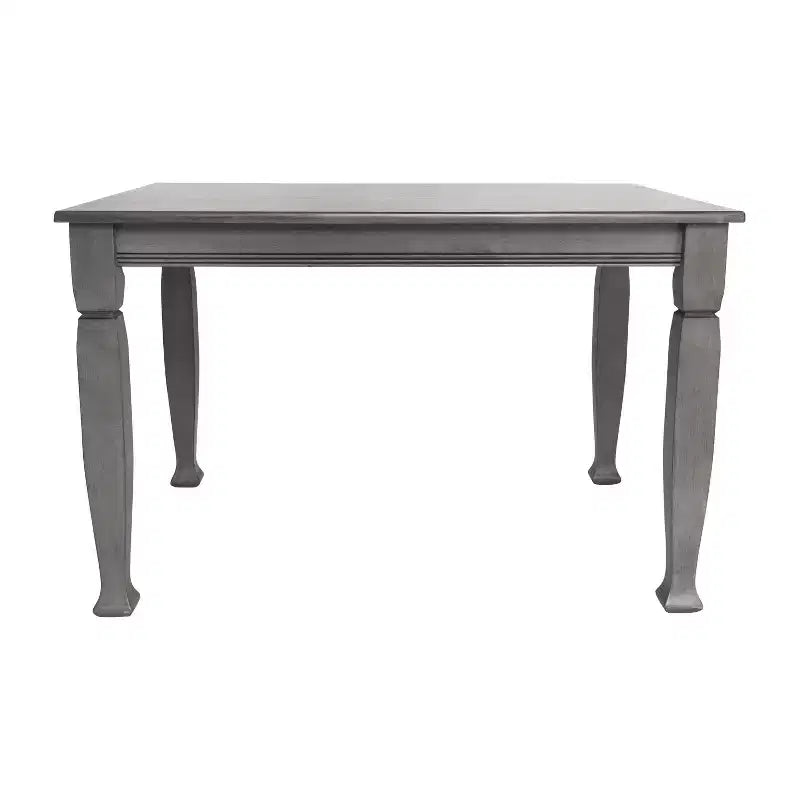 Flash Furniture Grace Table de salle à manger en bois massif avec pieds en bois tournés, Table rectangulaire en bois robuste de qualité commerciale pour 4 personnes