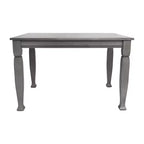 Flash Furniture Grace Table de salle à manger en bois massif avec pieds en bois tournés, Table rectangulaire en bois robuste de qualité commerciale pour 4 personnes