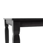 Flash Furniture Grace Table de salle à manger en bois massif avec pieds en bois tournés, Table rectangulaire en bois robuste de qualité commerciale pour 4 personnes
