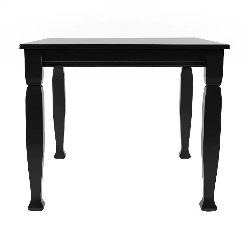 Flash Furniture Grace Table de salle à manger en bois massif avec pieds en bois tournés, Table rectangulaire en bois robuste de qualité commerciale pour 4 personnes