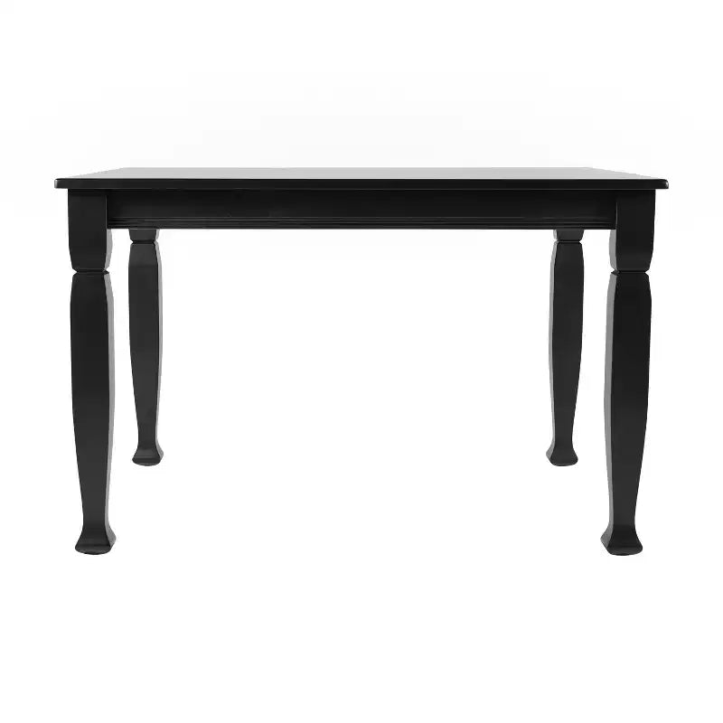 Flash Furniture Grace Table de salle à manger en bois massif avec pieds en bois tournés, Table rectangulaire en bois robuste de qualité commerciale pour 4 personnes
