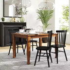 Flash Furniture Grace Table de salle à manger en bois massif avec pieds en bois tournés, Table rectangulaire en bois robuste de qualité commerciale pour 4 personnes