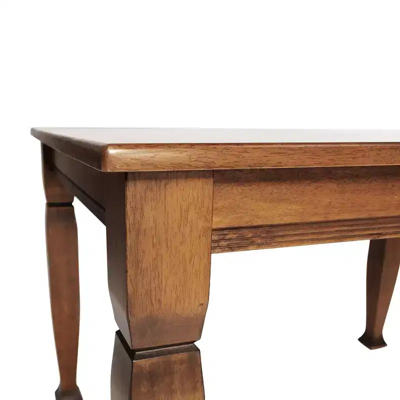 Flash Furniture Grace Table de salle à manger en bois massif avec pieds en bois tournés, Table rectangulaire en bois robuste de qualité commerciale pour 4 personnes