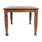Flash Furniture Grace Table de salle à manger en bois massif avec pieds en bois tournés, Table rectangulaire en bois robuste de qualité commerciale pour 4 personnes