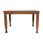Flash Furniture Grace Table de salle à manger en bois massif avec pieds en bois tournés, Table rectangulaire en bois robuste de qualité commerciale pour 4 personnes