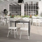 Flash Furniture Grace Table de salle à manger en bois massif avec pieds en bois tournés, Table rectangulaire en bois robuste de qualité commerciale pour 4 personnes