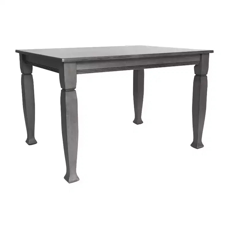 Flash Furniture Grace Table de salle à manger en bois massif avec pieds en bois tournés, Table rectangulaire en bois robuste de qualité commerciale pour 4 personnes