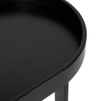Table d'appoint ovale en métal Kate and Laurel Zabel, 17x9x24, noir