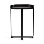 Table d'appoint ovale en métal Kate and Laurel Zabel, 17x9x24, noir