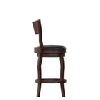 Tabouret de bar pivotant Flash Furniture Nichola de qualité commerciale, dossier ouvert classique, hauteur comptoir de bar avec cadre en bois cintré et assise rembourrée et capitonnée