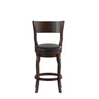 Tabouret de bar pivotant Flash Furniture Nichola de qualité commerciale, dossier ouvert classique, hauteur comptoir de bar avec cadre en bois cintré et assise rembourrée et capitonnée