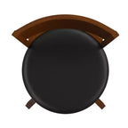 Tabouret de bar pivotant Flash Furniture Nichola de qualité commerciale, dossier ouvert classique, hauteur comptoir de bar avec cadre en bois cintré et assise rembourrée et capitonnée