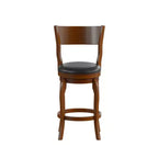 Tabouret de bar pivotant Flash Furniture Nichola de qualité commerciale, dossier ouvert classique, hauteur comptoir de bar avec cadre en bois cintré et assise rembourrée et capitonnée