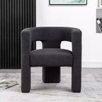 Fauteuil carré capitonné en bouclette, largeur 28 - Kinwell