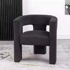 Fauteuil carré capitonné en bouclette, largeur 28 - Kinwell