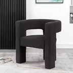 Fauteuil carré capitonné en bouclette, largeur 28 - Kinwell