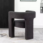 Fauteuil carré capitonné en bouclette, largeur 28 - Kinwell