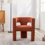 Fauteuil carré capitonné en bouclette, largeur 28 - Kinwell